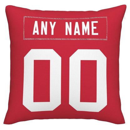 Custom SF.49ers Pillow Decorative Throw Pillow Case - Print Personalized Football Team Fans Name & Number Birthday Gift Football Pillows