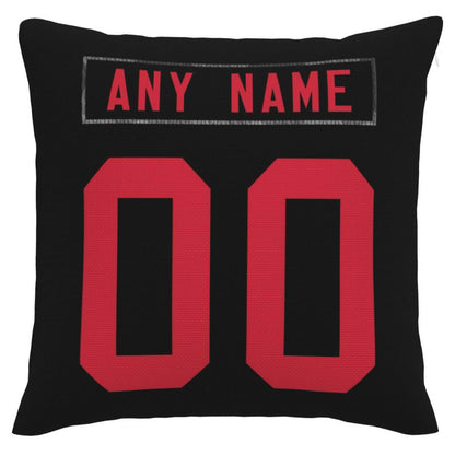 Custom SF.49ers Pillow Decorative Throw Pillow Case - Print Personalized Football Team Fans Name & Number Birthday Gift Football Pillows