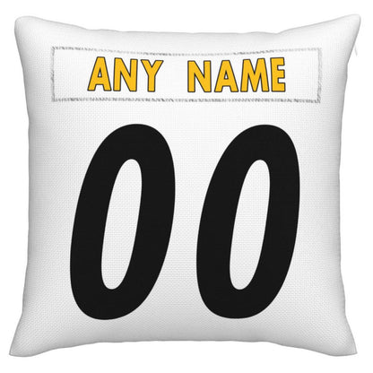 Custom P.Steelers Pillow Decorative Throw Pillow Case - Print Personalized Football Team Fans Name & Number Birthday Gift Football Pillows