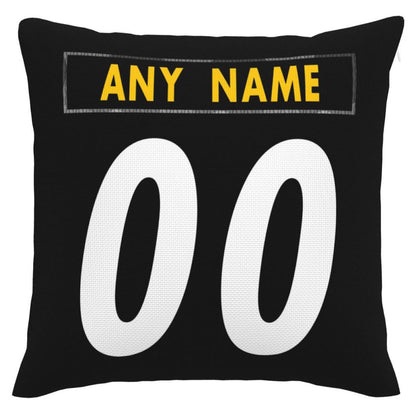 Custom P.Steelers Pillow Decorative Throw Pillow Case - Print Personalized Football Team Fans Name & Number Birthday Gift Football Pillows