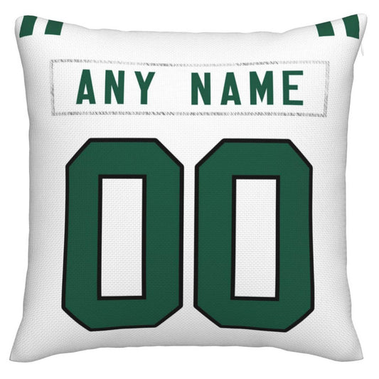 Custom NY.Jets Pillow Decorative Throw Pillow Case - Print Personalized Football Team Fans Name & Number Birthday Gift Football Pillows
