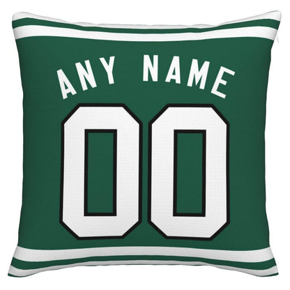Custom NY.Jets Pillow Decorative Throw Pillow Case - Print Personalized Football Team Fans Name & Number Birthday Gift Football Pillows