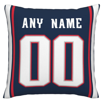 Custom NE.Patriots Pillow Decorative Throw Pillow Case - Print Personalized Football Team Fans Name & Number Birthday Gift Football Pillows