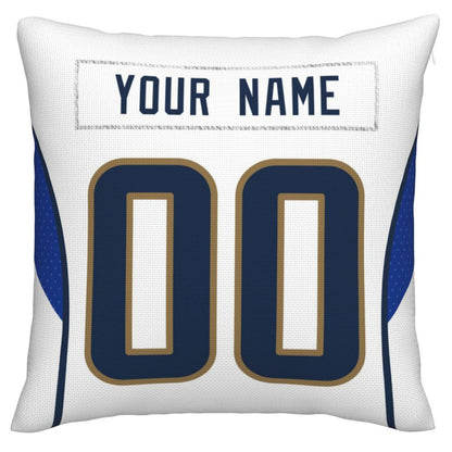 Custom LA.Rams Pillow Decorative Throw Pillow Case - Print Personalized Football Team Fans Name & Number Birthday Gift Football Pillows