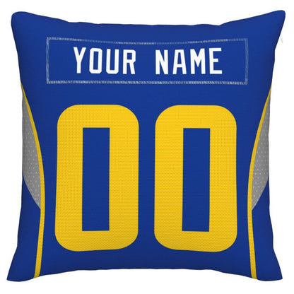 Custom LA.Rams Pillow Decorative Throw Pillow Case - Print Personalized Football Team Fans Name & Number Birthday Gift Football Pillows