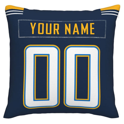 Custom LA.Chargers Pillow Decorative Throw Pillow Case - Print Personalized Football Team Fans Name & Number Birthday Gift Football Pillows