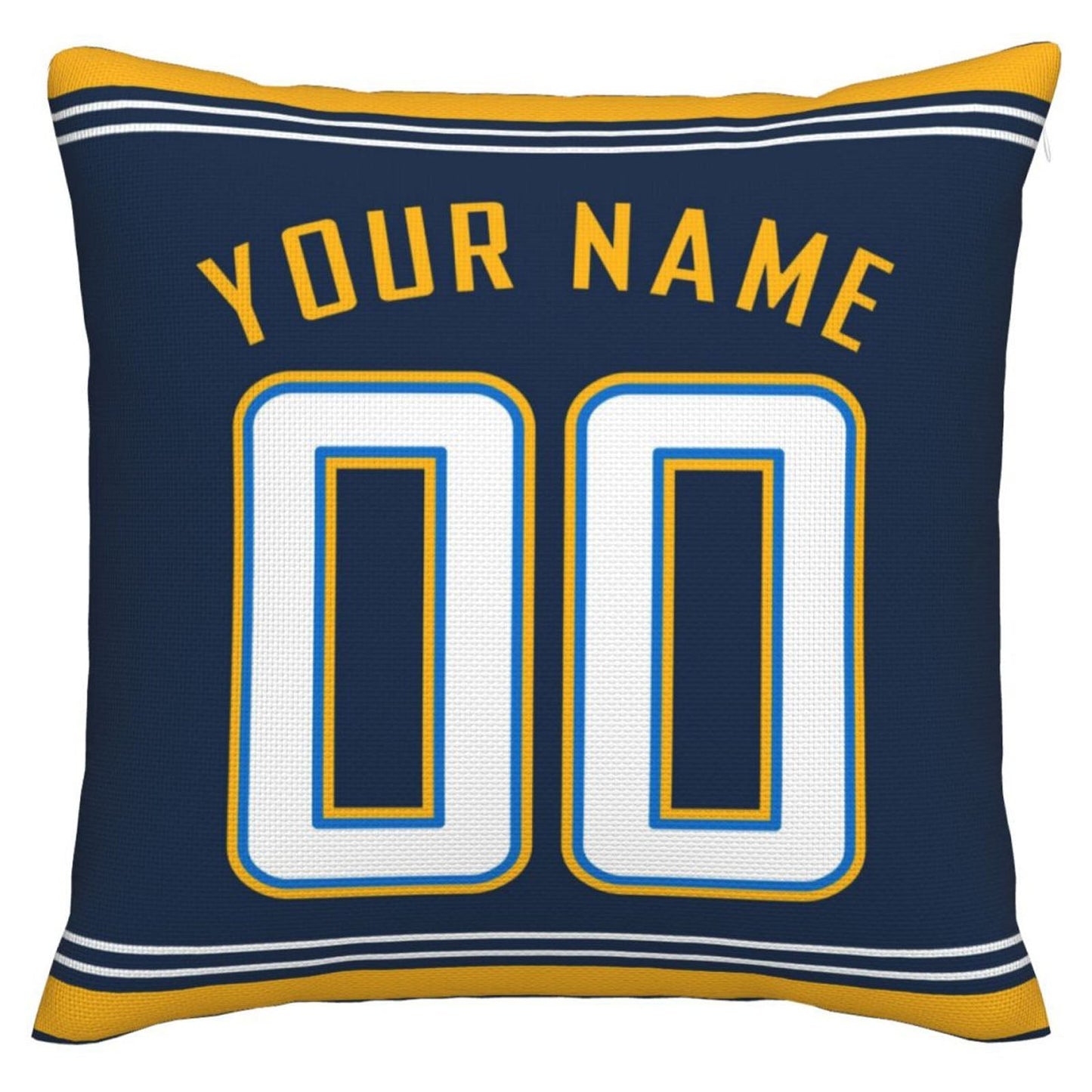 Custom LA.Chargers Pillow Decorative Throw Pillow Case - Print Personalized Football Team Fans Name & Number Birthday Gift Football Pillows