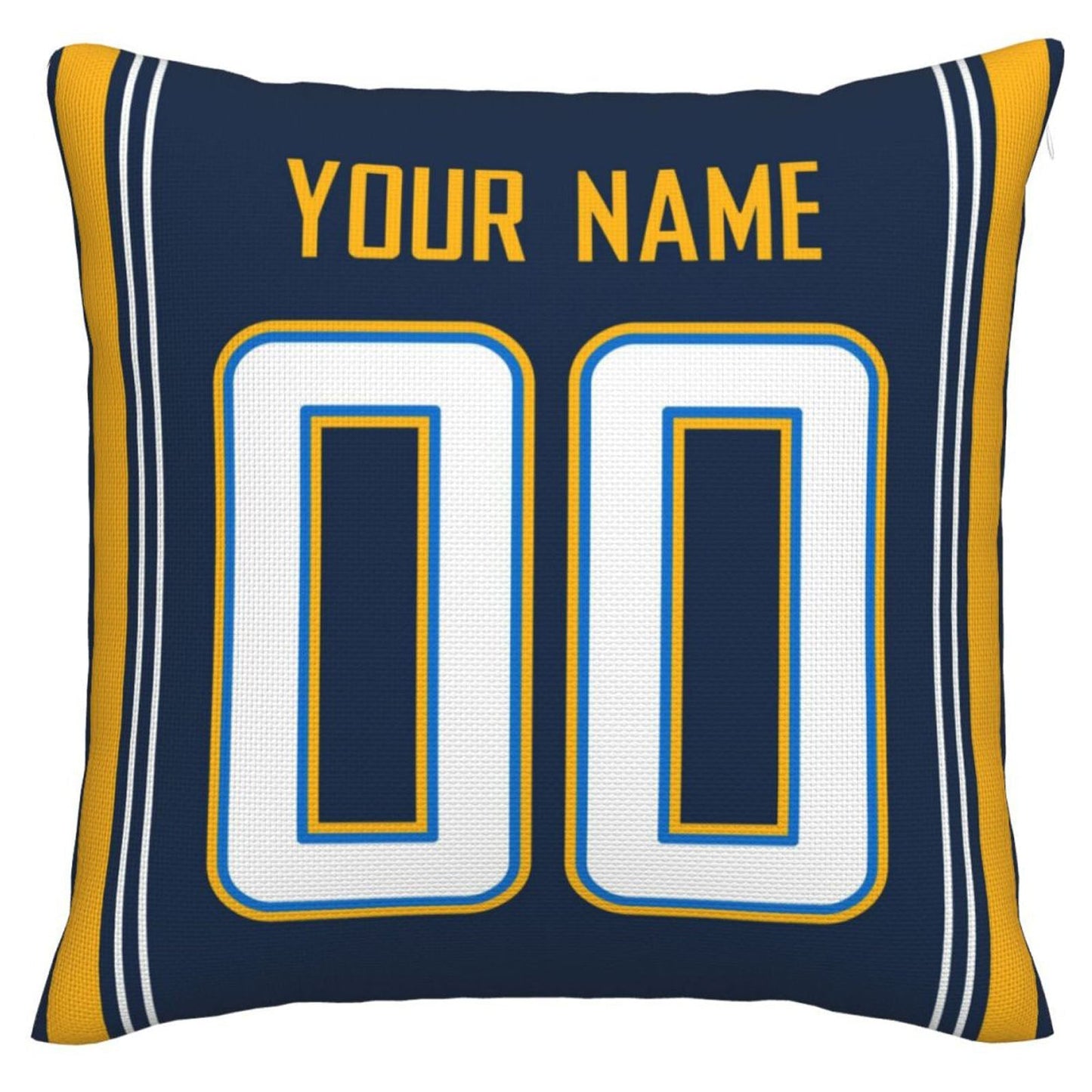 Custom LA.Chargers Pillow Decorative Throw Pillow Case - Print Personalized Football Team Fans Name & Number Birthday Gift Football Pillows