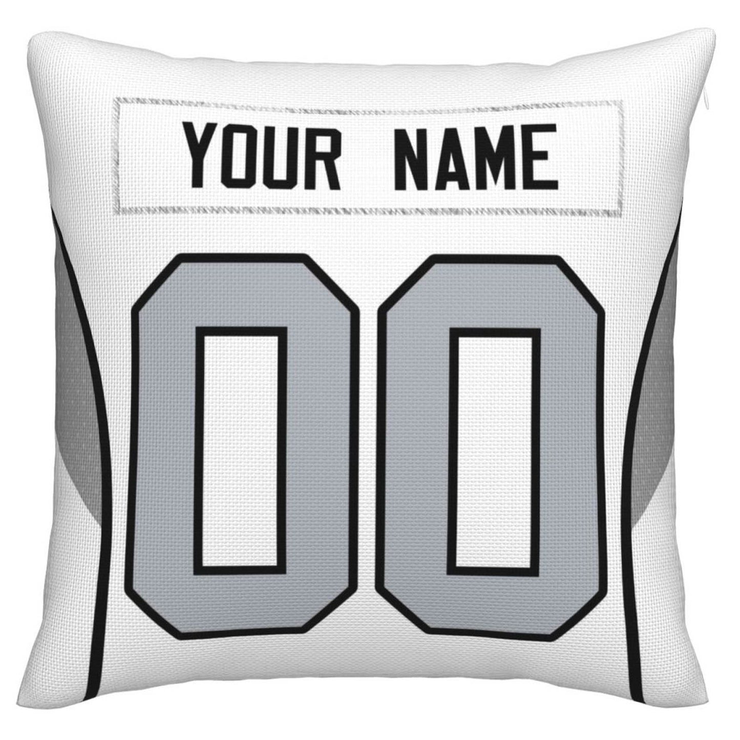 Custom LV.Raiders Pillow Decorative Throw Pillow Case - Print Personalized Football Team Fans Name & Number Birthday Gift Football Pillows