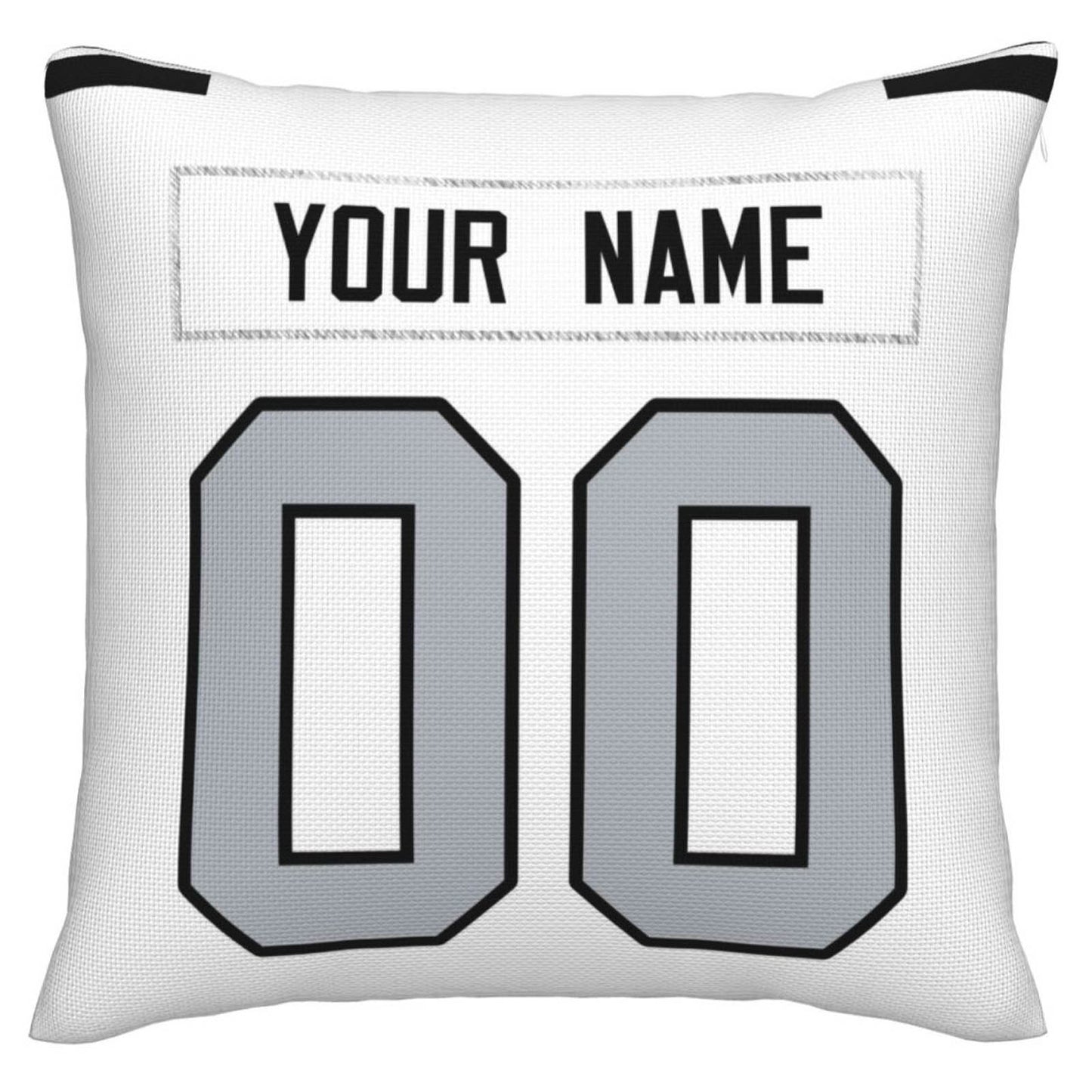 Custom LV.Raiders Pillow Decorative Throw Pillow Case - Print Personalized Football Team Fans Name & Number Birthday Gift Football Pillows