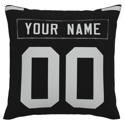 Custom LV.Raiders Pillow Decorative Throw Pillow Case - Print Personalized Football Team Fans Name & Number Birthday Gift Football Pillows