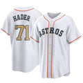 Houston Astros #71 Josh Hader Player Gold KLUNKIM Collection Game Home Stitched Jerseys