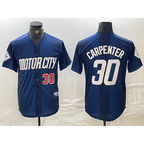 Detroit Tigers #30 Kerry Carpenter Number 2024 Navy KLUNKIM City Connect Cool Base Limited Stitched Jersey