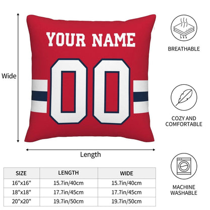 Custom NE.Patriots Pillow Decorative Throw Pillow Case - Print Personalized Football Team Fans Name & Number Birthday Gift Football Pillows