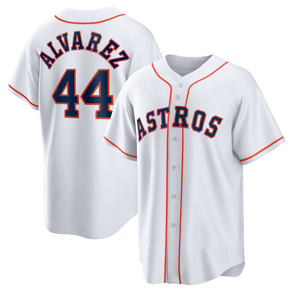 Houston Astros #44 Yordan ¨¢lvarez White KLUNKIM Home Replica Player Jersey