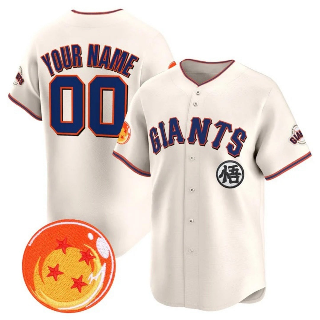 Custom San Francisco Giants x Dragon Ball Cream KLUNKIM Vapor Premier Limited Jersey - All Stitched