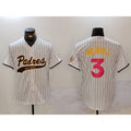 San Diego Padres #3 Jackson Merrill white KLUNKIM Cool Base Stitched Jersey 2