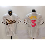 San Diego Padres #3 Jackson Merrill white KLUNKIM Cool Base Stitched Jersey 2
