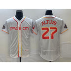 Houston Astros #27 Jose Altuve Number White KLUNKIM 2023 City Connect Flex Base Stitched Jersey 3