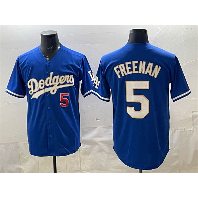 Los Angeles Dodgers #5 Freddie Freeman Royal KLUNKIM Limited Stitched Jersey