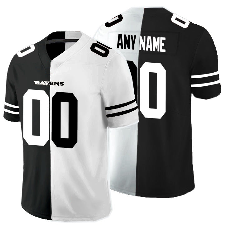Custom B.Ravens Black And White KLUNKIM Split Vapor Untouchable Limited Jersey
