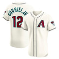 Arizona Diamondbacks #12 Lourdes Gurriel Jr. Cream KLUNKIM Home Elite Jersey