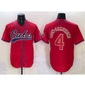 Chicago Cubs #4 Pete Crow-Armstrong Red KLUNKIM Cool Base Stitched Jersey