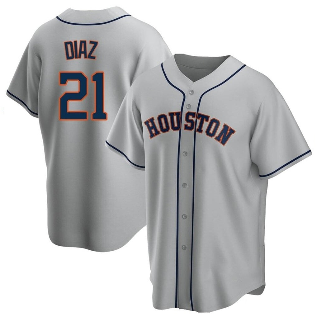 Houston Astros #21 Yainer Diaz Player Gray KLUNKIM Home Game Stitched Jerseys