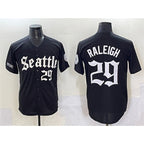 Seattle Mariners #29 Cal Raleigh Black KLUNKIM 'Deep Sea Gothic Edition' Vapor Premier Limited Stitched Jersey