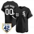 Custom Chicago White Sox 2024 Jackie Robinson Patch Vapor Premier Limited Jersey ¨C Black KLUNKIM