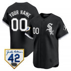 Custom Chicago White Sox 2024 Jackie Robinson Patch Vapor Premier Limited Jersey ¨C Black KLUNKIM