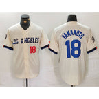 Los Angeles Dodgers #18 Yoshinobu Yamamoto Number Cream KLUNKIM 2024 City Connect Limited Stitched Jerseys