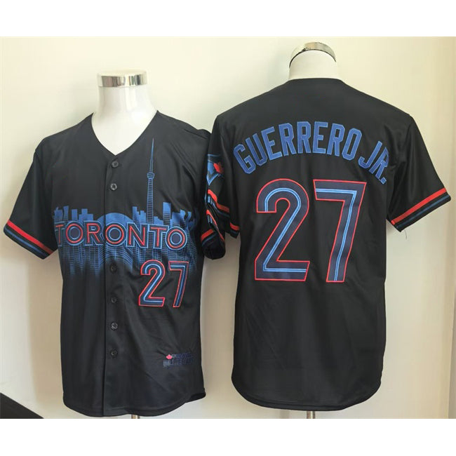 Toronto Blue Jays #27 Vladimir Guerrero Jr. Navy KLUNKIM 2024 City Connect Limited Stitched Jersey