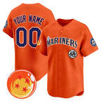 Custom Seattle Mariners x Dragon Ball Orange KLUNKIM Vapor Premier Limited Jersey - All Stitched