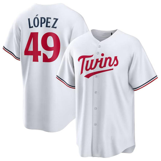 Minnesota Twins #49 Pablo L¨®pez White Home Limited Player Baseball Jersey