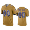 Custom B.Ravens Gold KLUNKIM Inverted Legend Jersey
