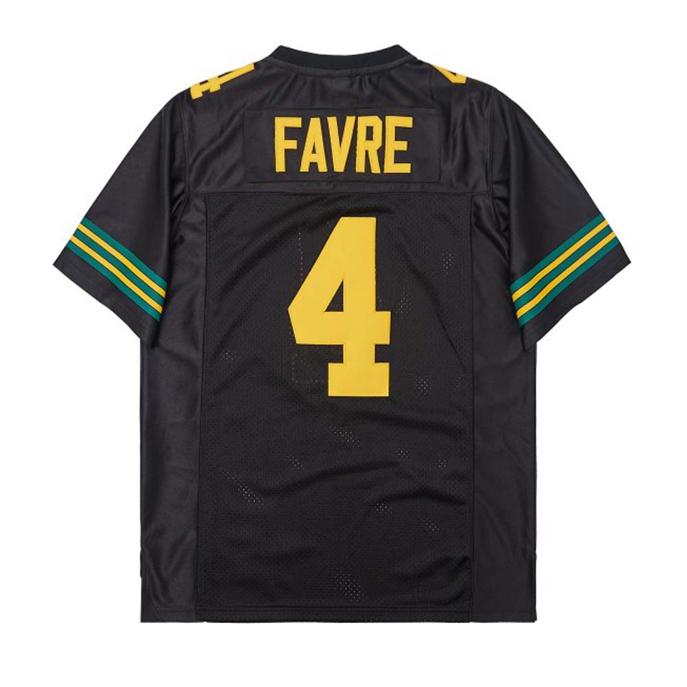 GB.Packers #4 Brett Favre Mitchell & Ness Black 1993 Authentic Throwback Retired Player Jersey Stitched American Football Jerseys