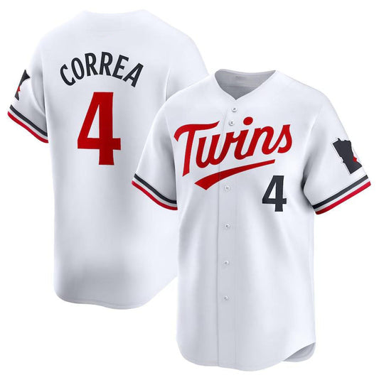 Minnesota Twins #4 Carlos Correa White Home Limited Player Baseball Jersey