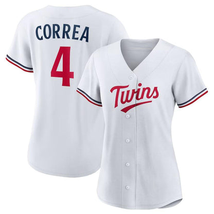 Minnesota Twins #4 Carlos Correa White Home Limited Player Baseball Jersey