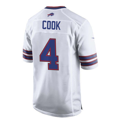 B.Bills #4 James Cook White Vapor Game American Football Jerseys