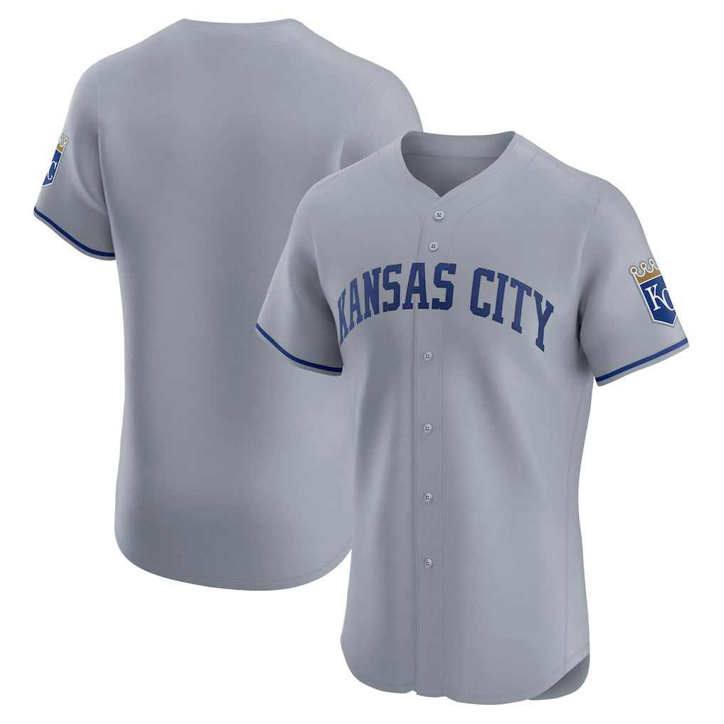 Kansas City Royals Gray KLUNKIM Road Vapor Premier Elite Patch Jersey