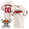 Custom Cleveland Indians x One Piece Cream KLUNKIM Vapor Premier Limited Jersey - Stitched