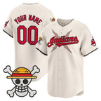 Custom Cleveland Indians x One Piece Cream KLUNKIM Vapor Premier Limited Jersey - Stitched