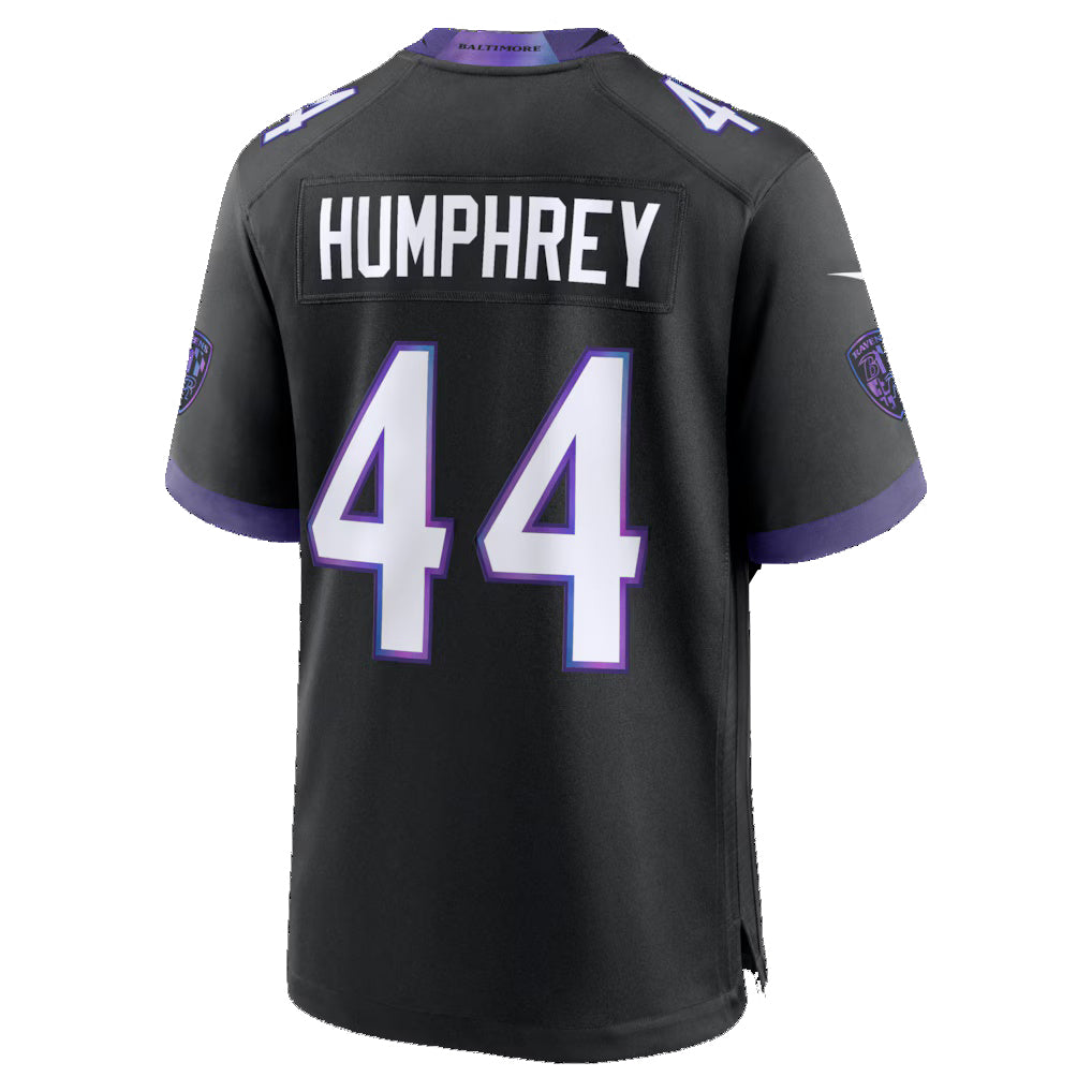 B.Ravens #44 Marlon Humphrey Black KLUNKIM Alternate Game Jersey