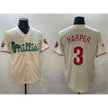 Philadelphia Phillies #3 Bryce Harper Cream KLUNKIM Phanatic Limited Stitched Jersey