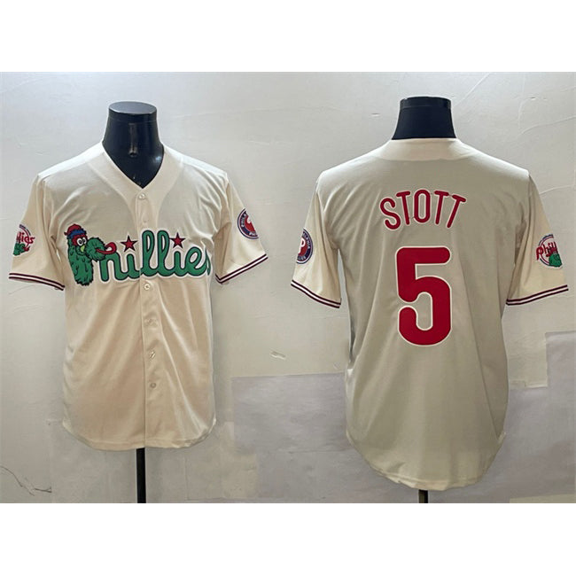 Philadelphia Phillies #5 Bryson Stott Cream KLUNKIM Phanatic Limited Stitched Jersey