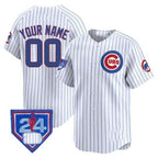 Custom Chicago Cubs 2024 Spring Training Patch Vapor Premier Limited Jersey V2 ¨C White Alternate KLUNKIM