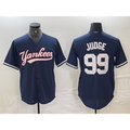 New York Yankees #99 Aaron Judge Navy KLUNKIM Cool Base Stitched Jersey