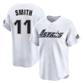 Houston Astros #11 Cam Smith Player White KLUNKIM Throwback Cooperstown Collection Limited Stitched Jerseys