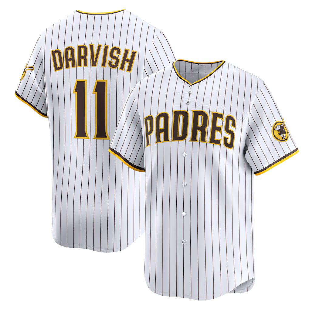 San Diego Padres #11 Yu Darvish White KLUNKIM Home Limited Player Jersey